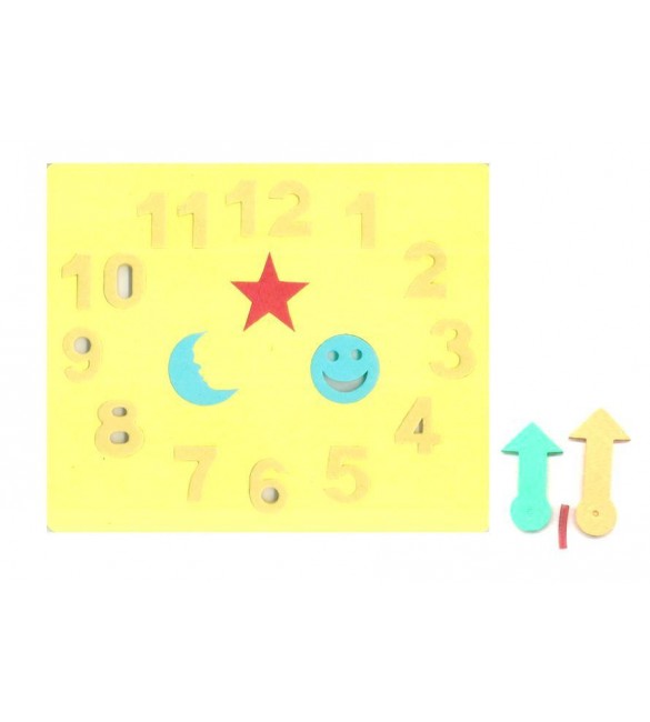 Placa em eva Relogio Partes em EVA Escolar Life Toy